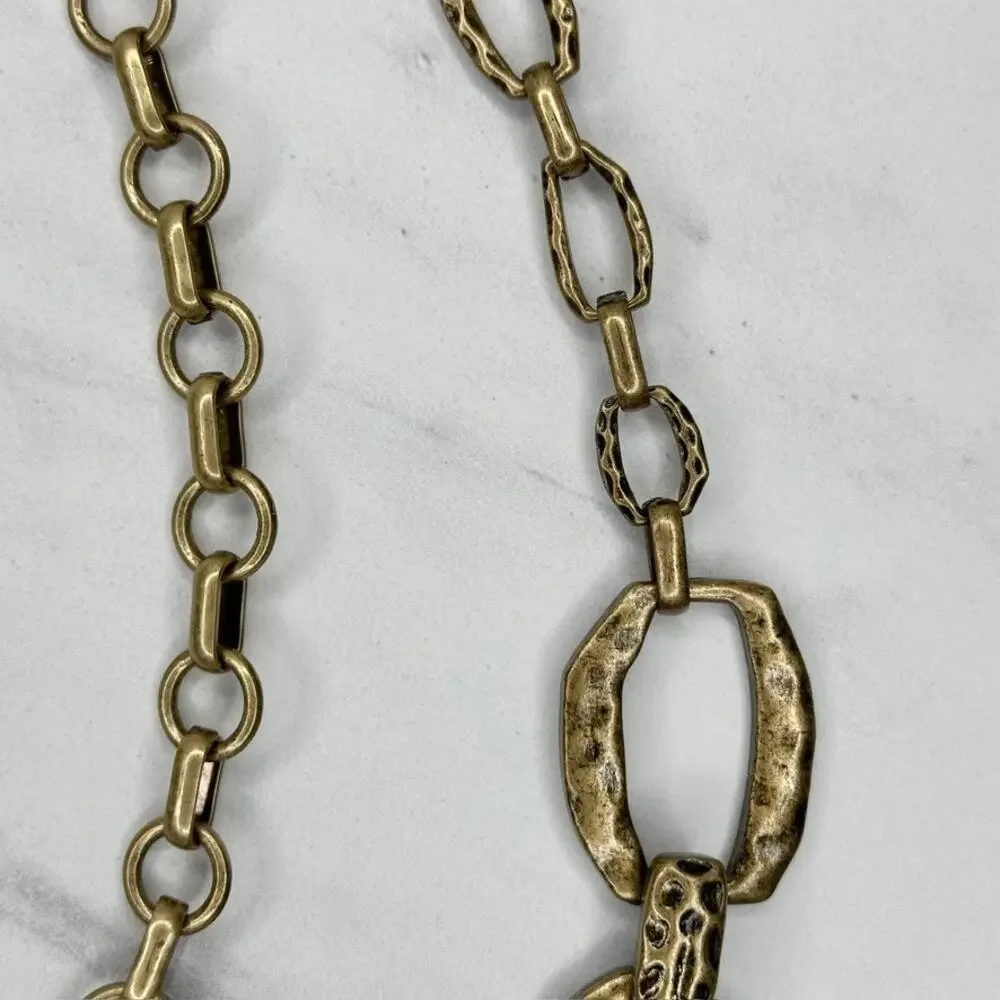 Chico's Free Spirit Gold Tone Chain Belt Medium/Large (M/L) ✨